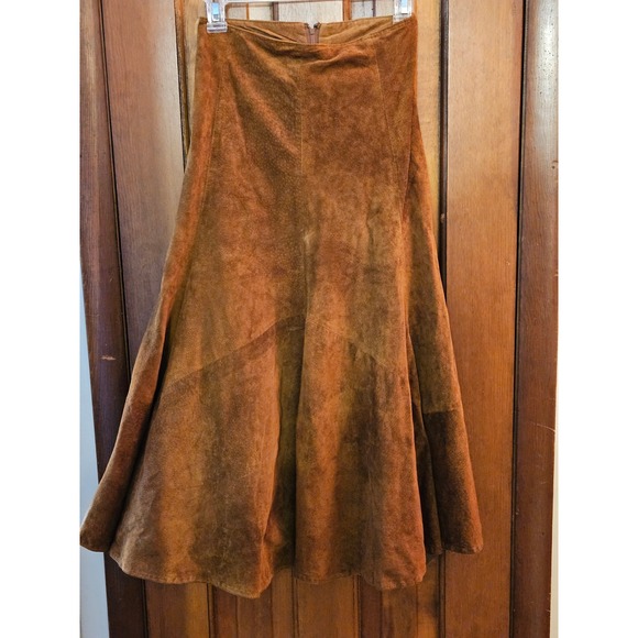 Wilsons Suede Leather Cropped Jacket Fringe & Skirt 2pc Western Jacket M Skirt 8 - Picture 2 of 8